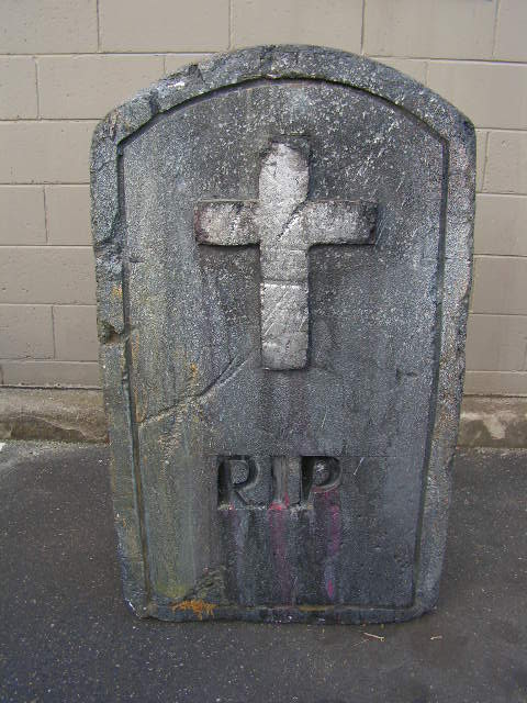 HEADSTONE, Large - w Cross RIP (90x120cm H)